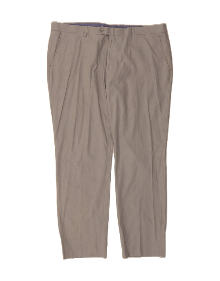 TOMMY HILFIGER Mens Straight Suit Trousers W42 L30 Grey Cotton Vintage Tommy Hilfiger and Second-Hand Tommy Hilfiger from Messina Hembry 