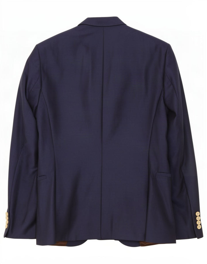 Jaqueta blazer masculina Zara com 1 botão EU 48 médio azul marinho