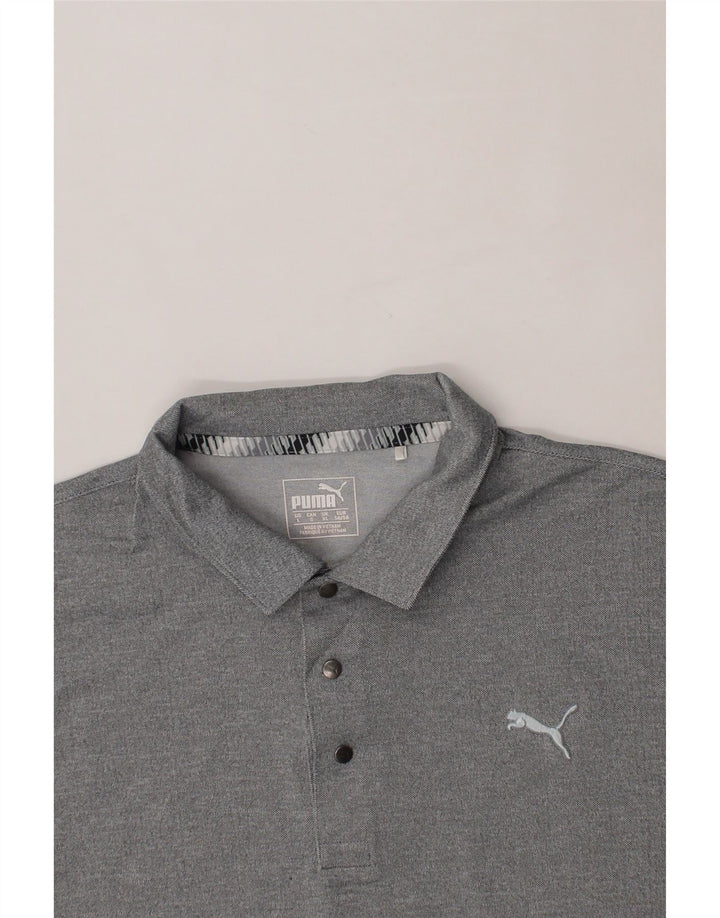 PUMA Mens Polo Shirt Large Grey Vintage Puma and Second-Hand Puma from Messina Hembry 