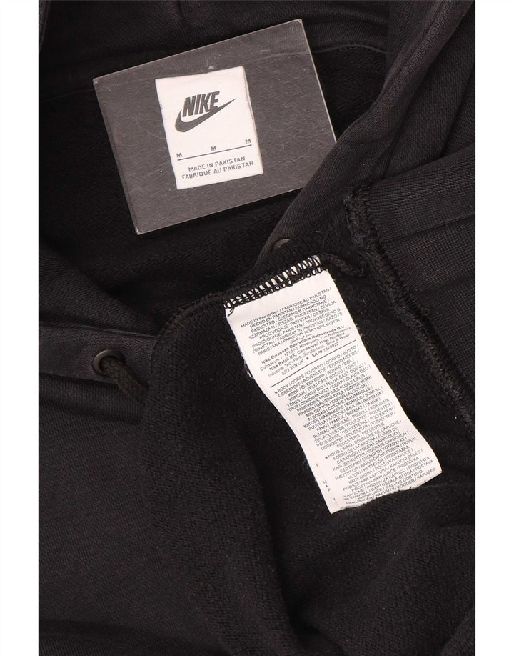 Nike Womens Oversized Hoodie Jumper UK 14 Médio Algodão Preto