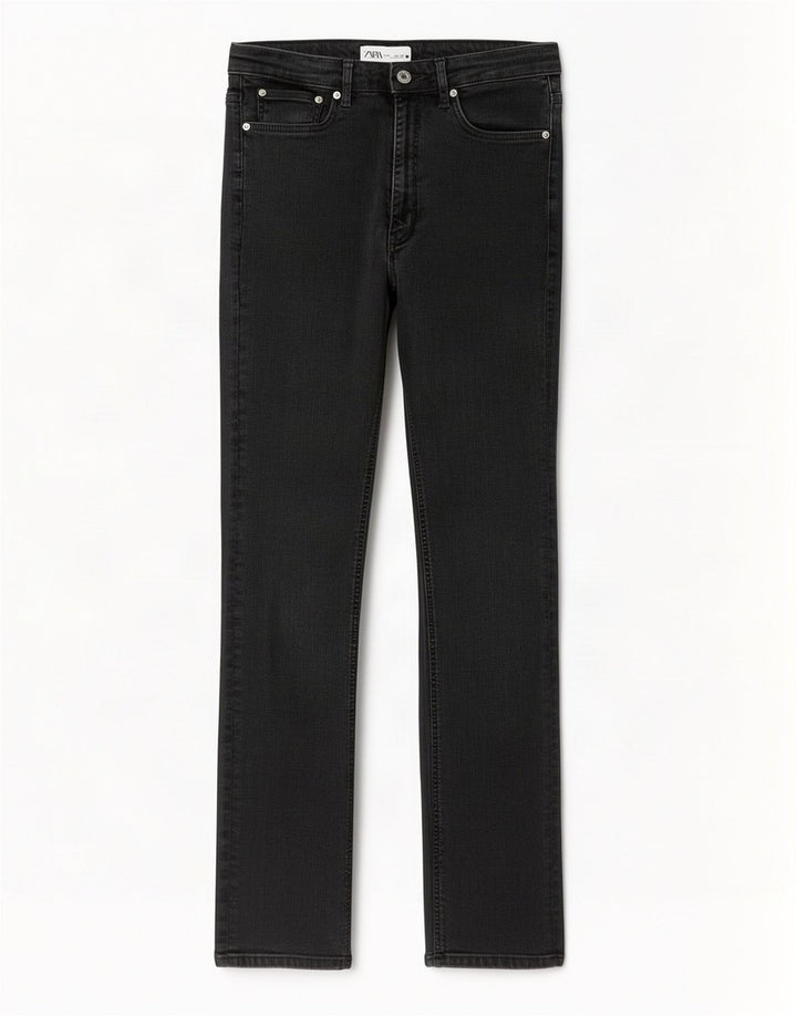 Zara Jeans Slim Feminino EU 40 Médio W30 L31 Algodão Cinza