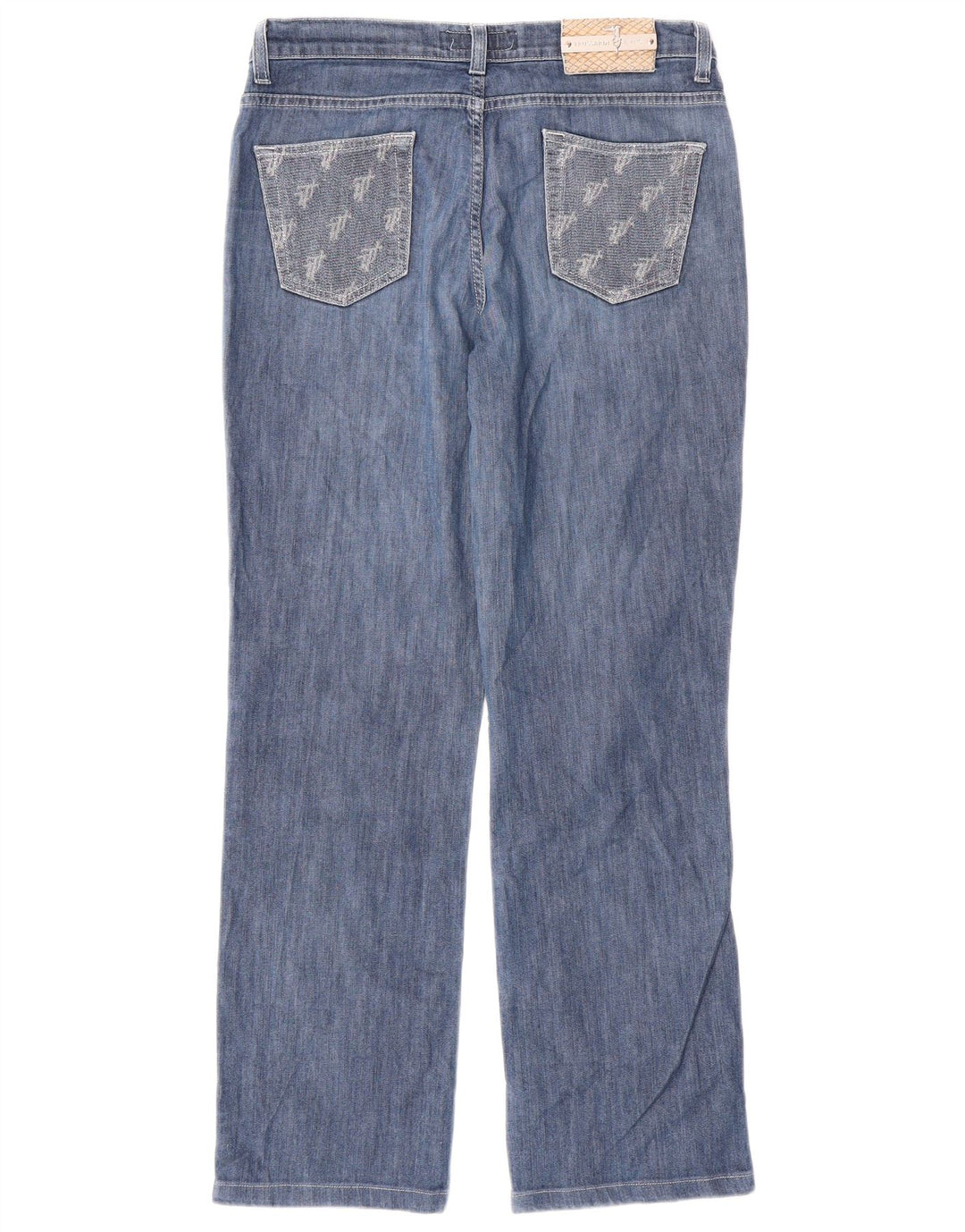 Jeans retos femininos TRUSSARDI W29 L28 algodão azul