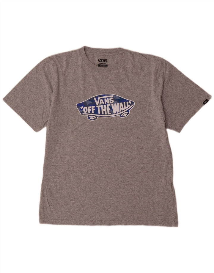 Camiseta Vans Boys Classic Fit Graphic Top 14-15 Anos XL Cinza Flecked