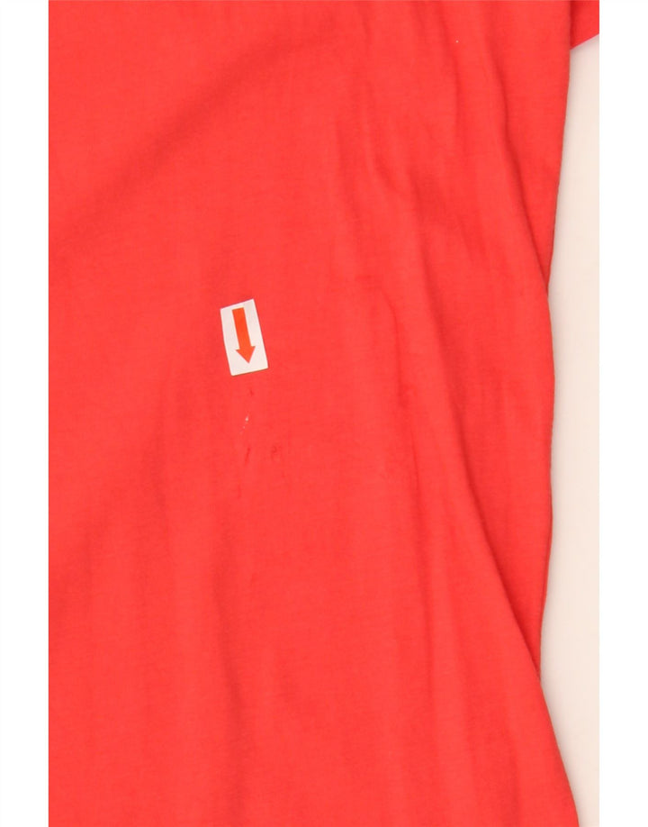 Adidas Mens Graphic T-Shirt Top Pequeno Algodão Vermelho