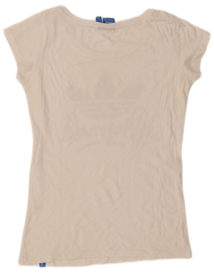 Camiseta Adidas Feminina Graphic Top UK 12 Médio Branco