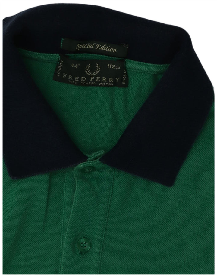 Camisa pólo masculina FRED PERRY algodão verde médio