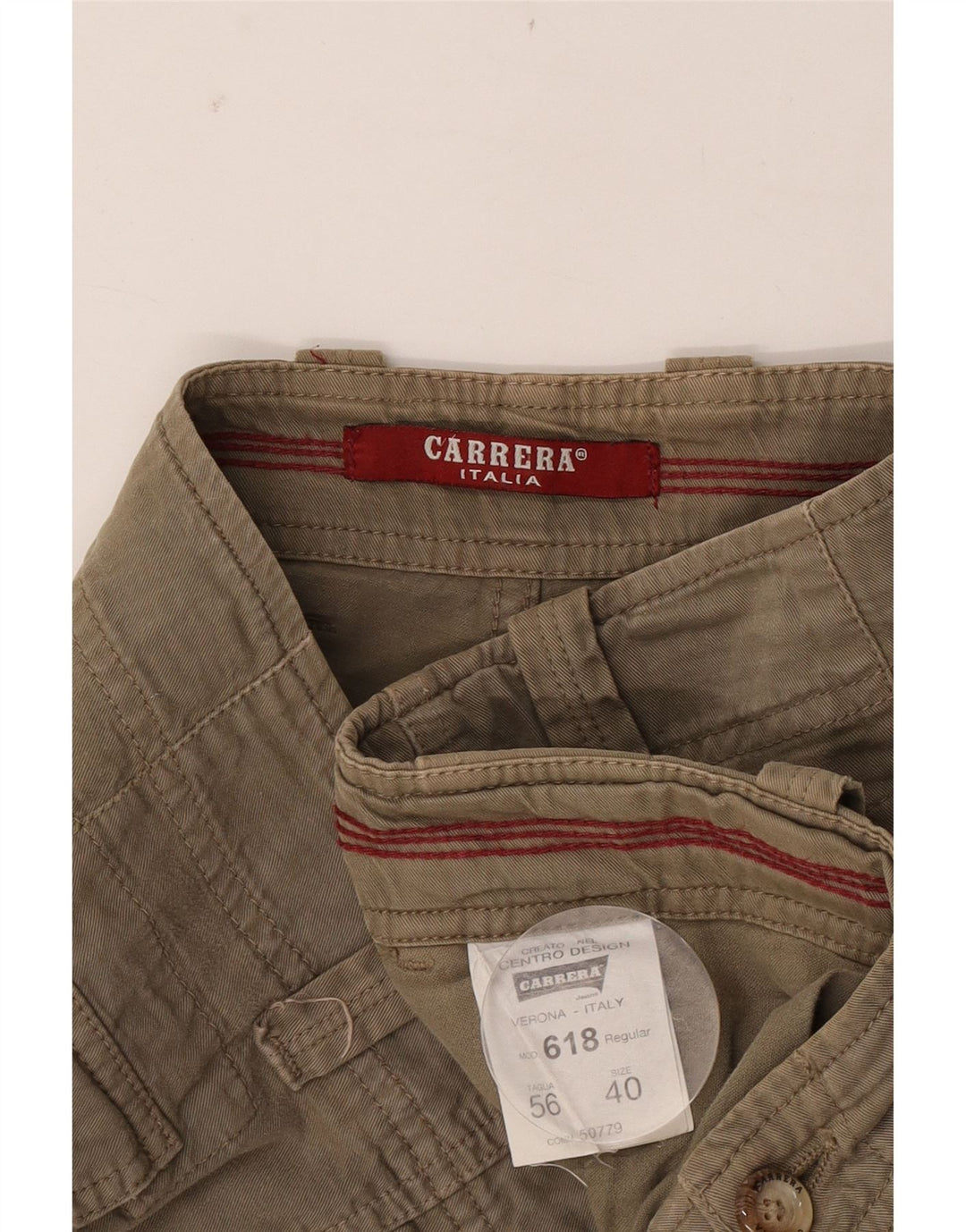 Carrera Masculino 618 Cargo Shorts W40 XL Algodão Cáqui