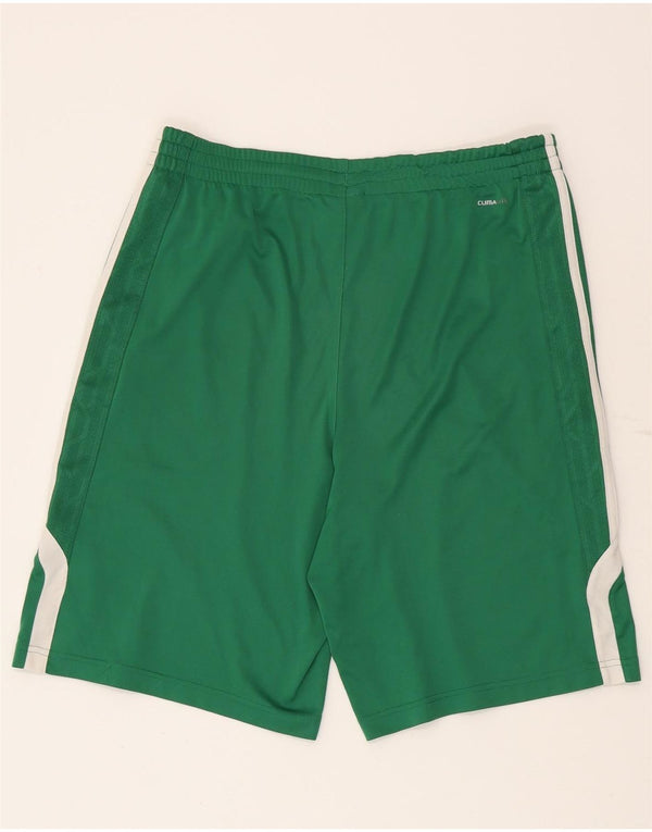 Shorts esportivos Adidas Boys Celtics 15-16 anos verde colorblock poliéster