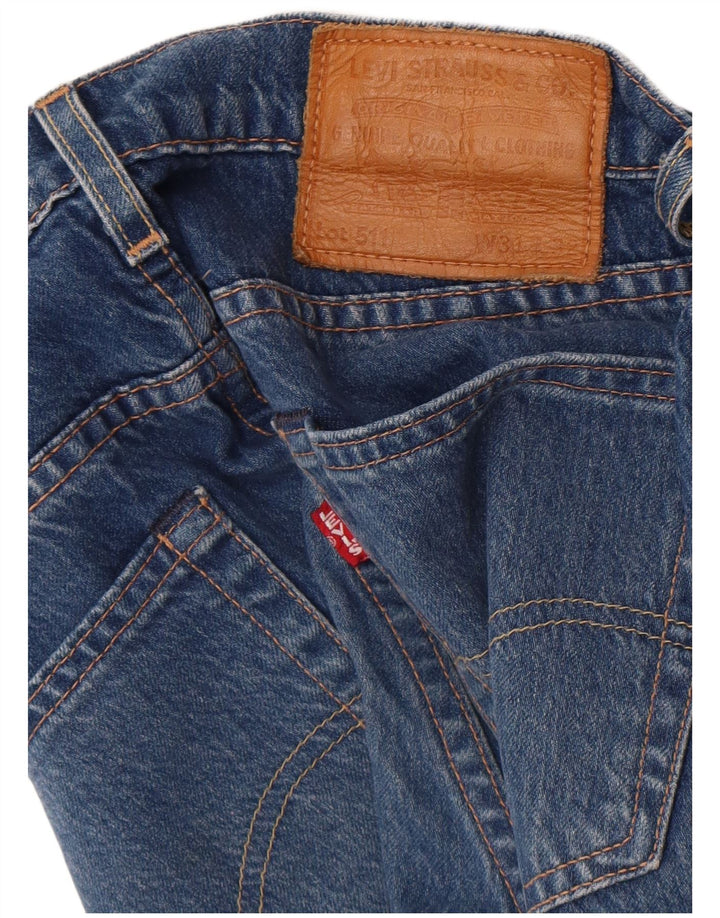 Calça jeans feminina Levi's 511 Distressed Slim W31 L32 azul algodão