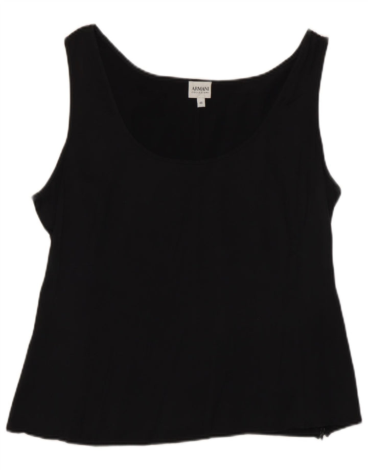 Blusa feminina sem mangas Armani Collezioni Top IT 46 grande preto