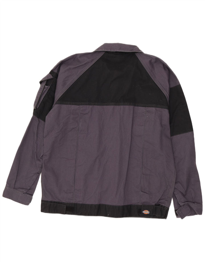 Jaqueta utilitária masculina Dickies UK 40 grande algodão colorblock cinza