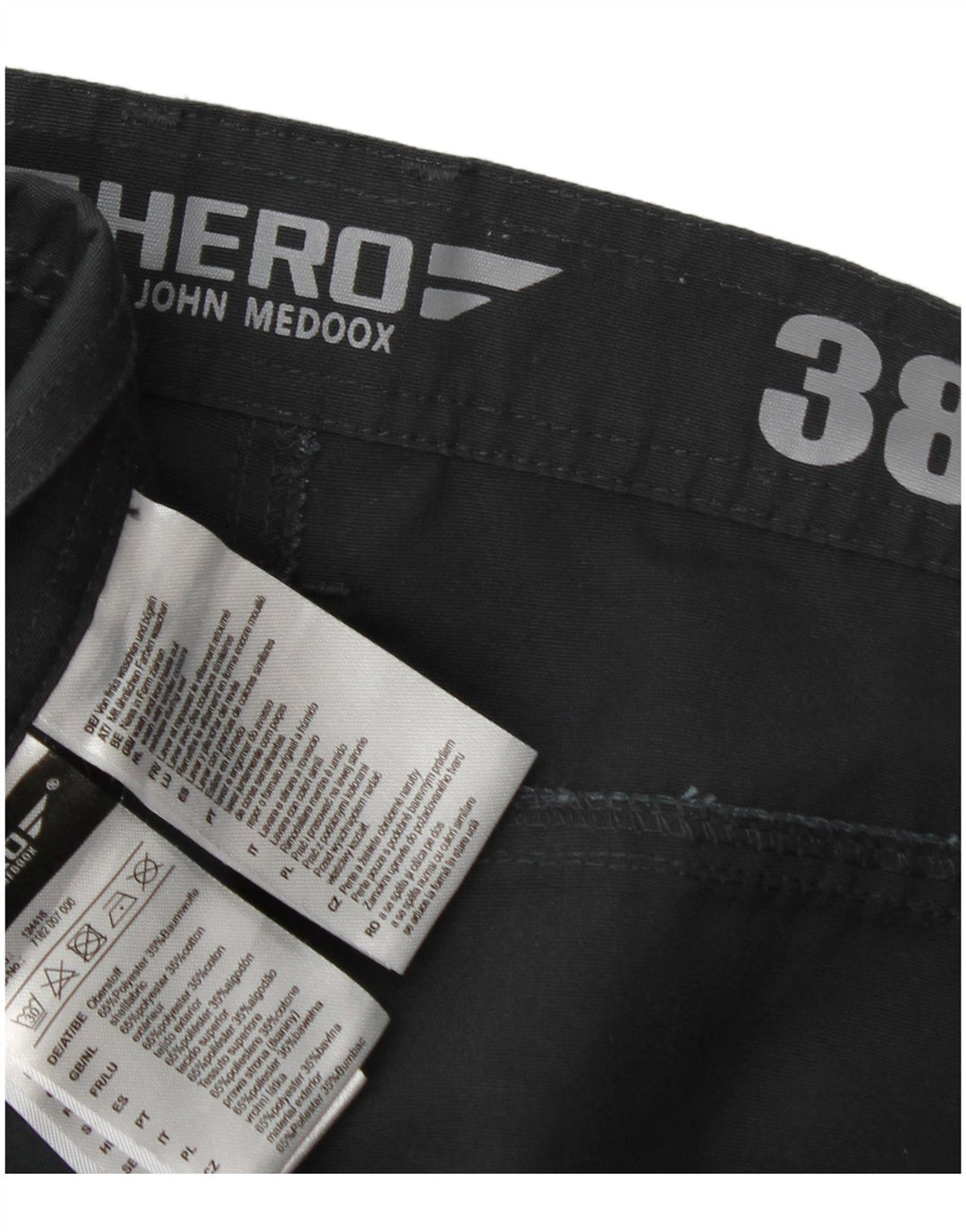 Hero By John Medoox Shorts cargo masculino W38 XL poliéster cinza