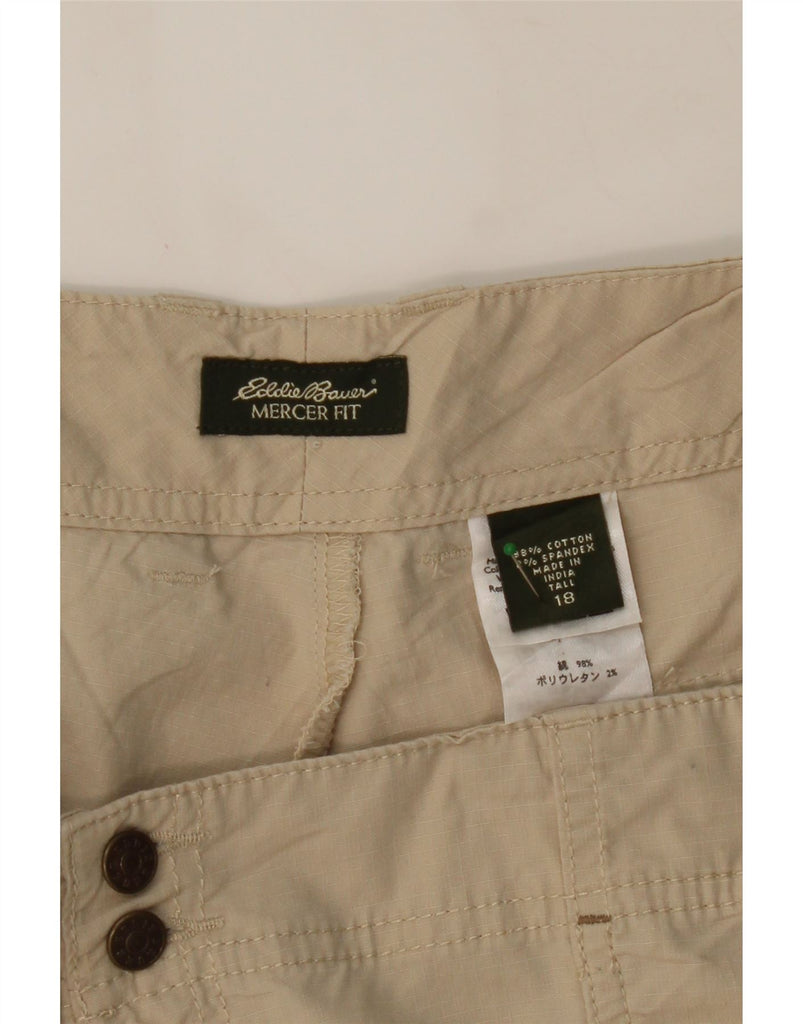 EDDIE BAUER Womens Mercer Fit Cargo Shorts US 18 2XL W39  Beige Cotton Vintage Eddie Bauer and Second-Hand Eddie Bauer from Messina Hembry 