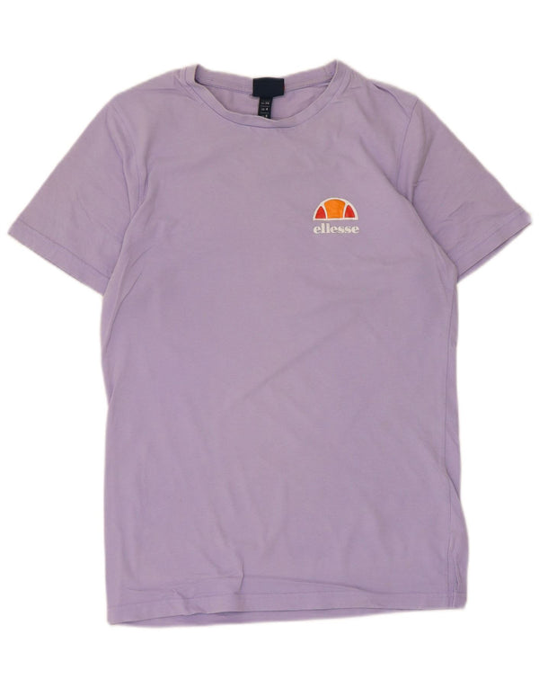 Camiseta feminina Ellesse UK 8 pequena algodão roxo