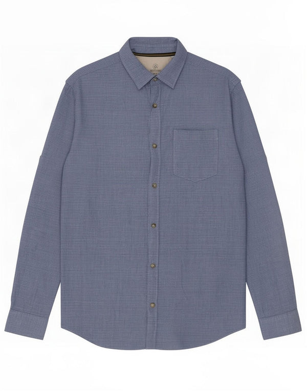 Camisa masculina Jack & Jones grande algodão manchado azul