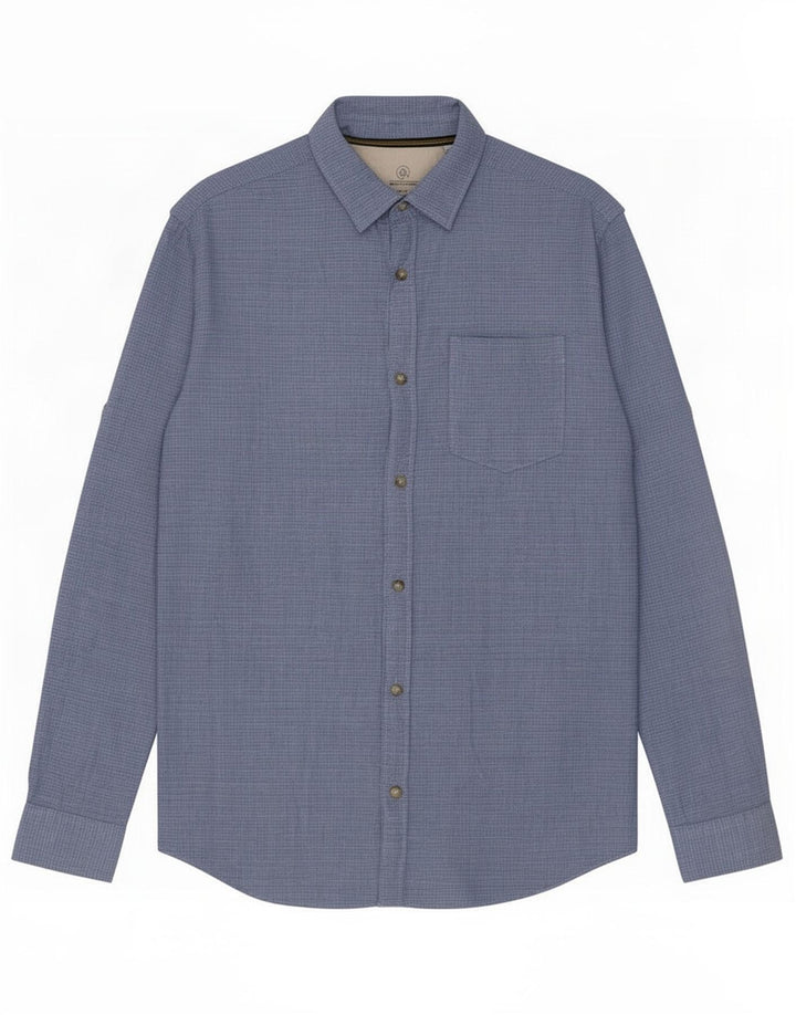 Camisa masculina Jack & Jones grande algodão manchado azul