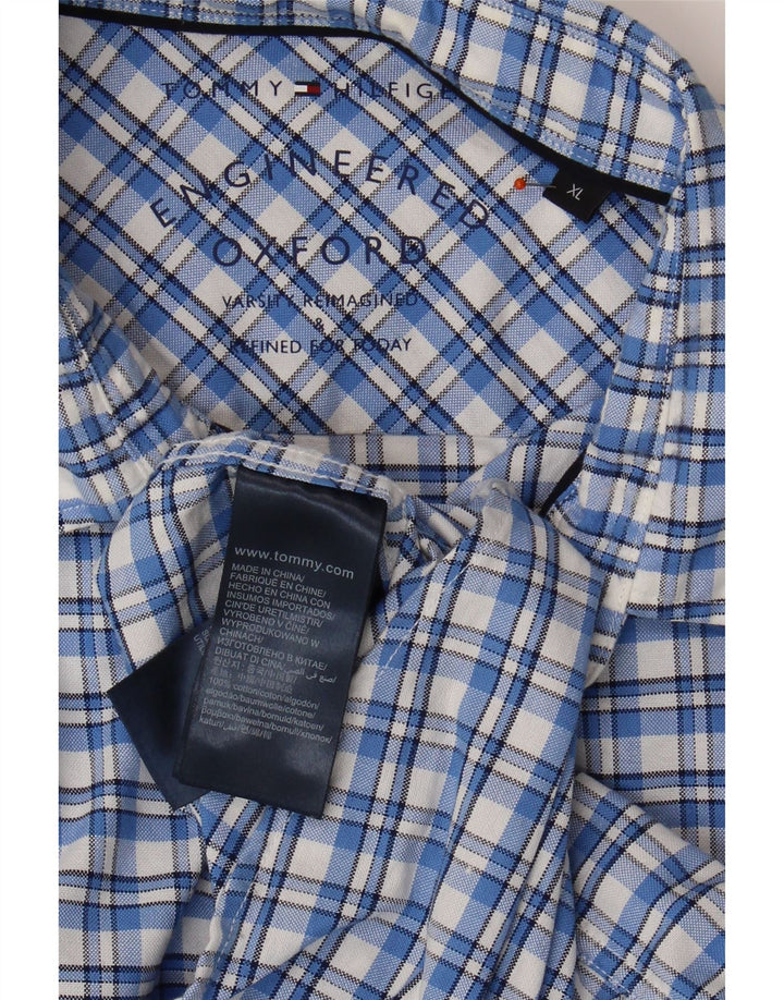 Camisa masculina TOMMY HILFIGER XL algodão xadrez azul
