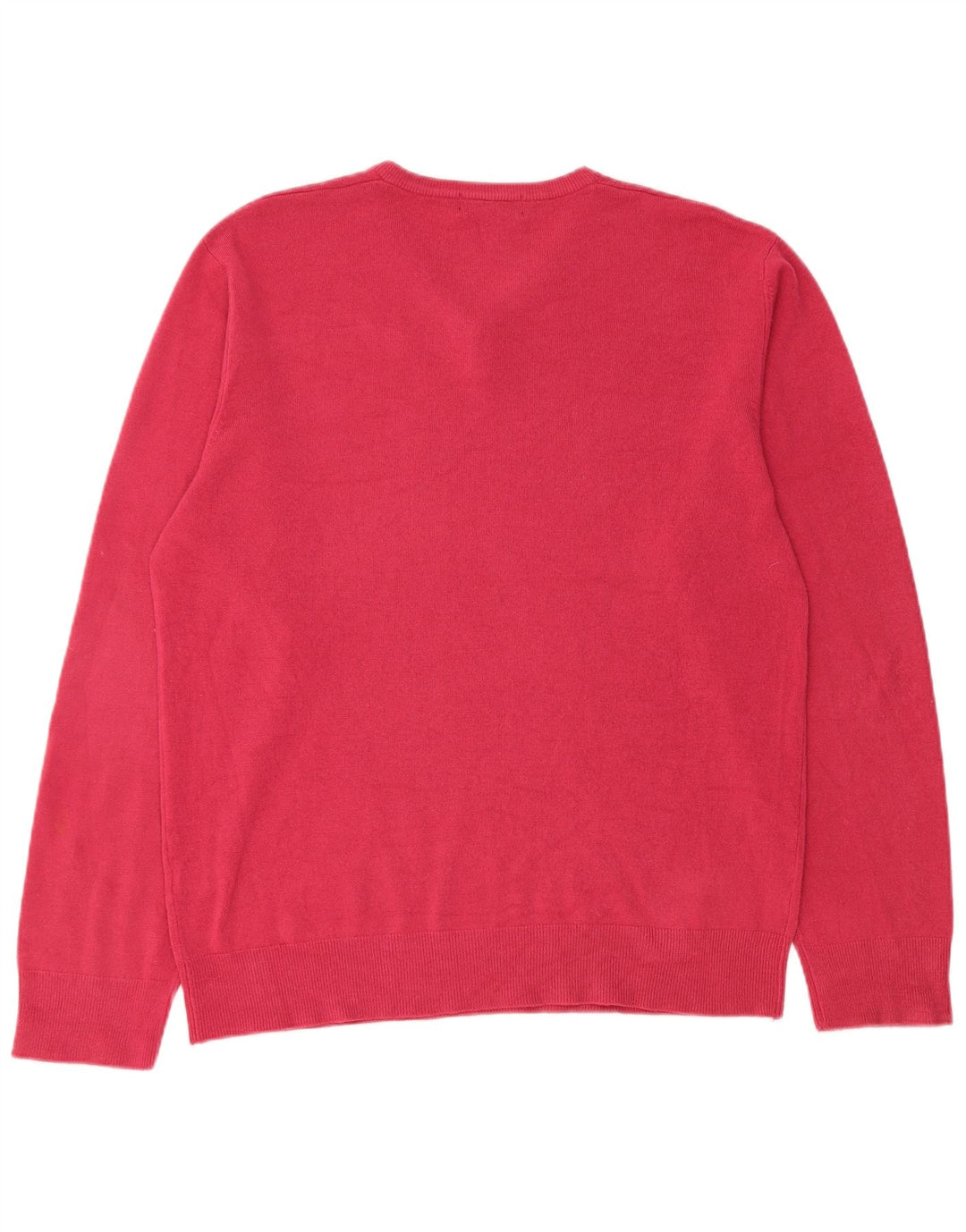 Suéter feminino Marks & Spencer com decote em V Reino Unido 16 grande rosa