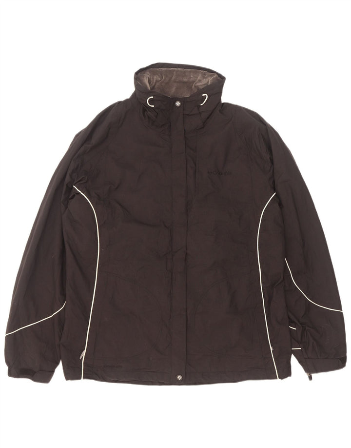 Jaqueta de chuva feminina Columbia UK 16 grande nylon preto