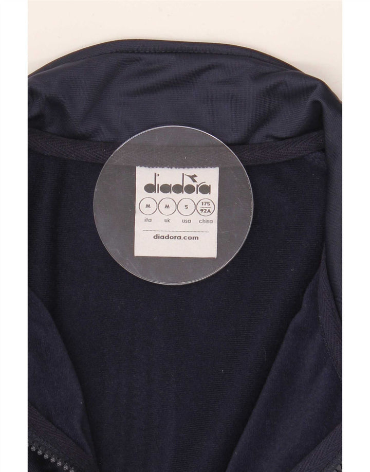 Diadora Mens Graphic Tracksuit Top Jacket Médio Azul Marinho Colorblock
