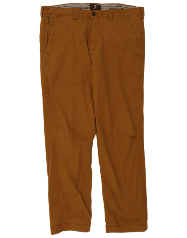 Calça chino reta masculina Timberland W42 L34 bege
