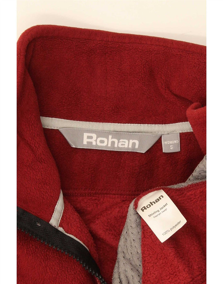 Jaqueta de lã superdimensionada feminina Rohan UK 10 poliéster vermelho pequeno