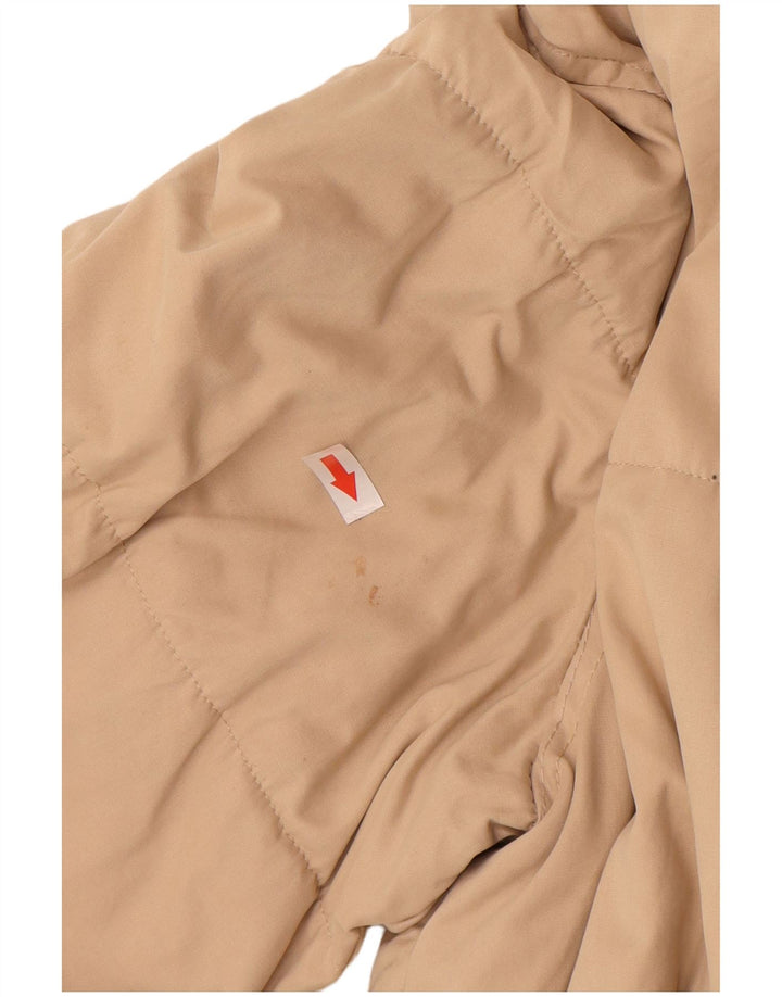 Jaqueta bomber masculina Zara UK 40 grande poliéster colorblock bege