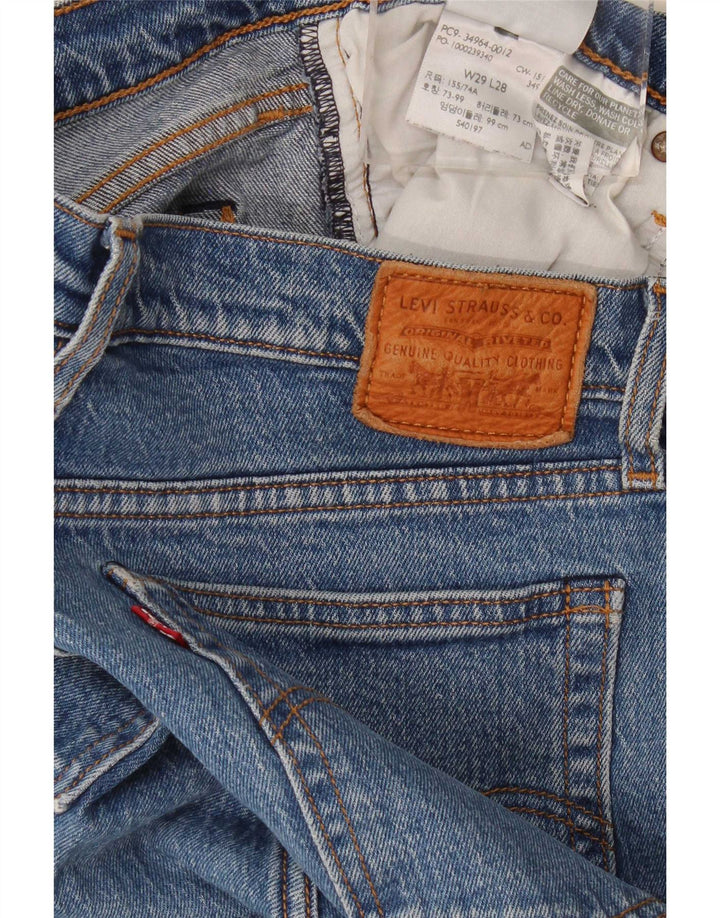 Calça jeans feminina Levi's Wedgie Straight W29 L28 azul algodão