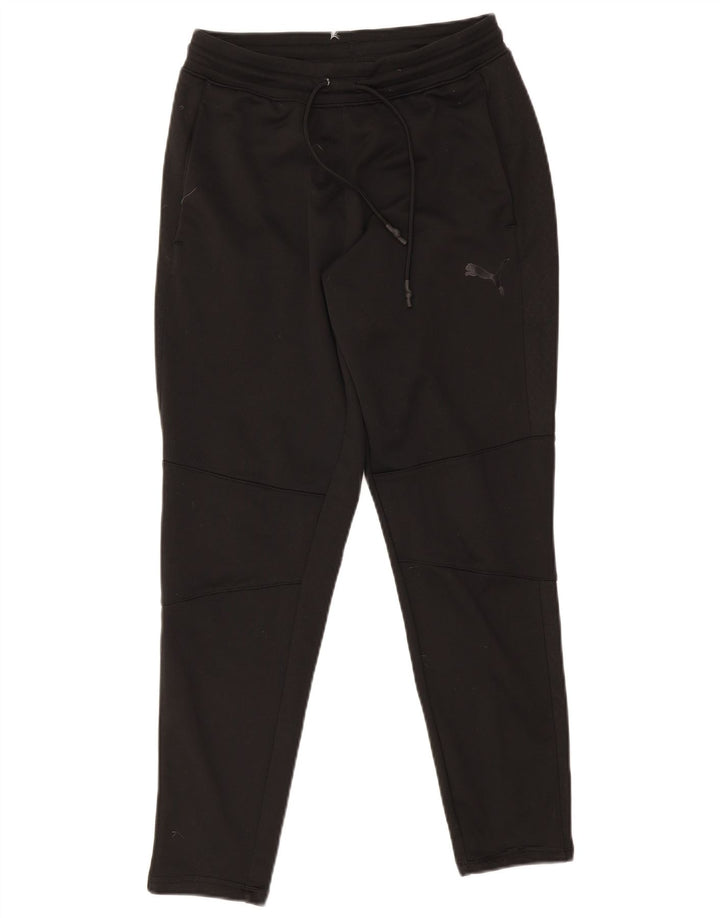 Calça de treino masculina Puma pequena preta poliéster