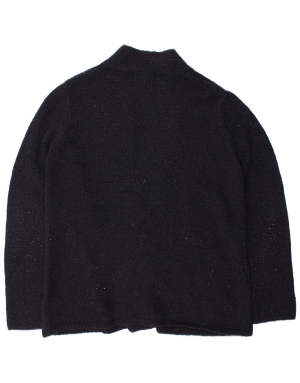 Zara Suéter Cardigan Aberto Feminino Reino Unido 14 Médio Azul Marinho