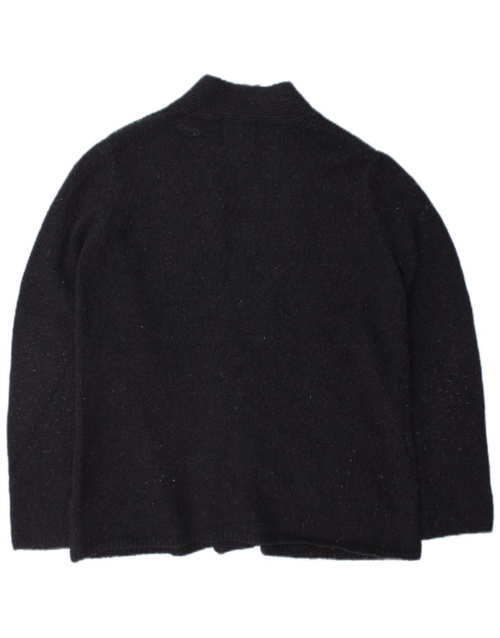 Zara Suéter Cardigan Aberto Feminino Reino Unido 14 Médio Azul Marinho