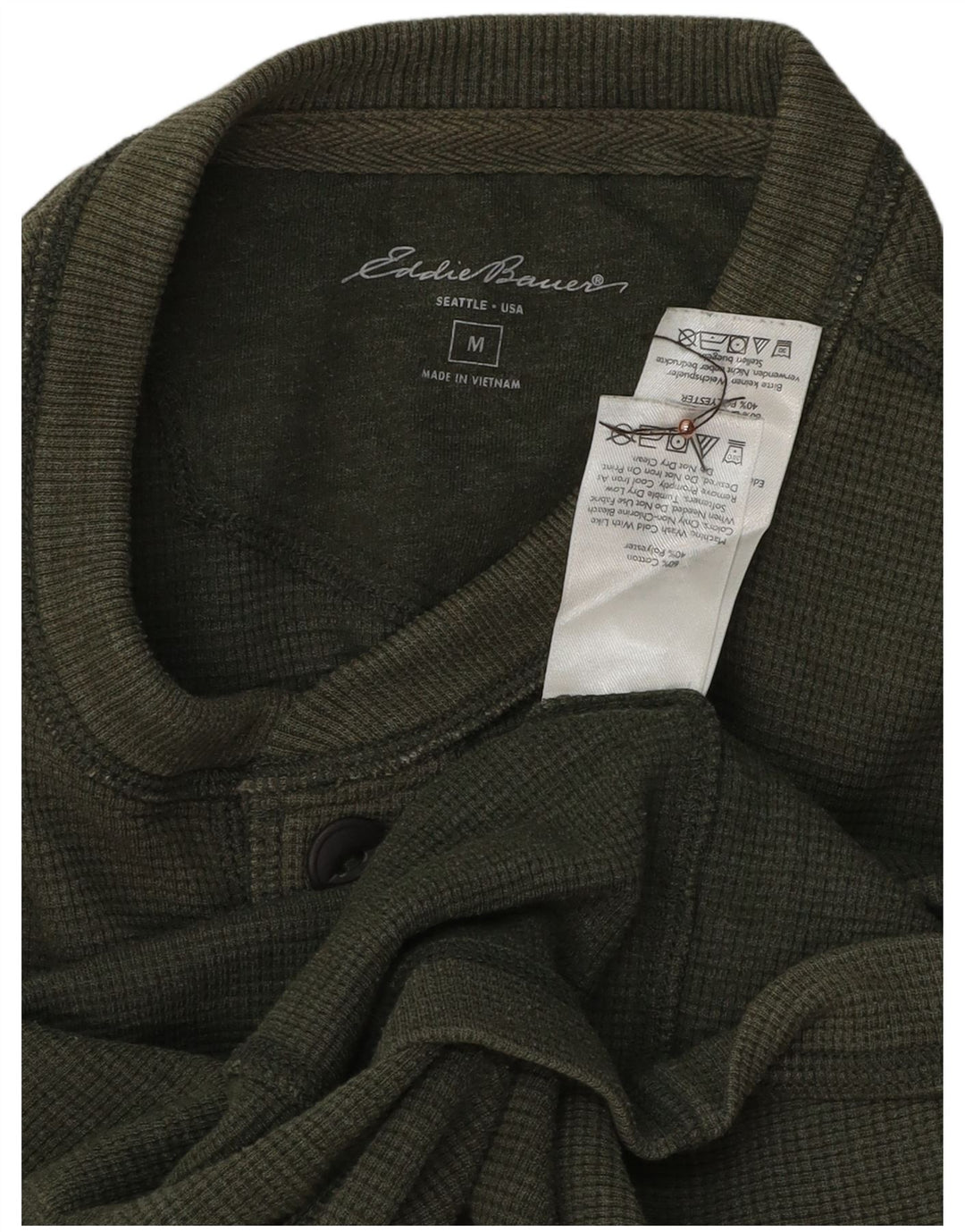 Camiseta masculina EDDIE BAUER de algodão verde médio