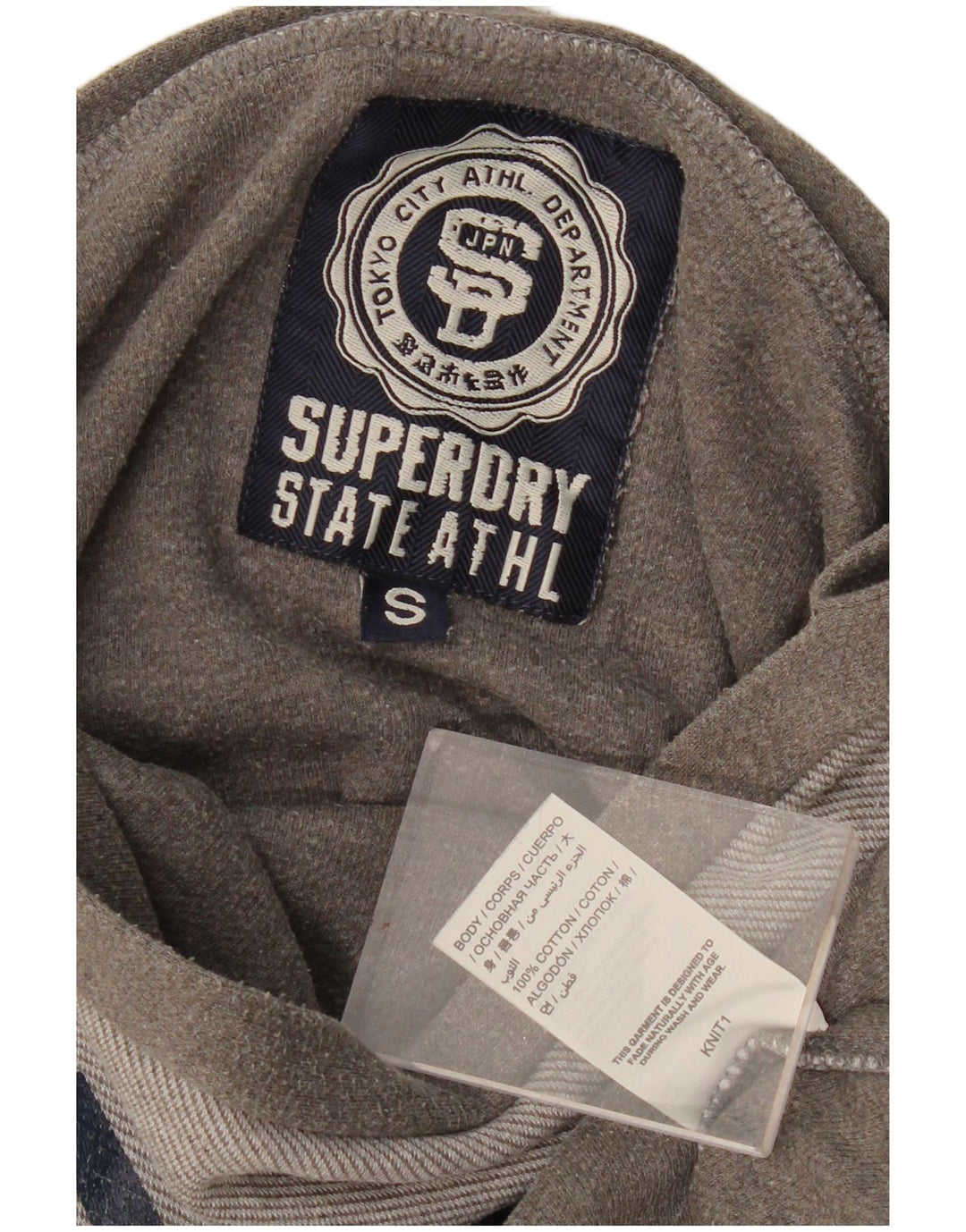 Jumper de moletom gráfico superdimensionado feminino SUPERDRY Reino Unido 10 pequeno cinza