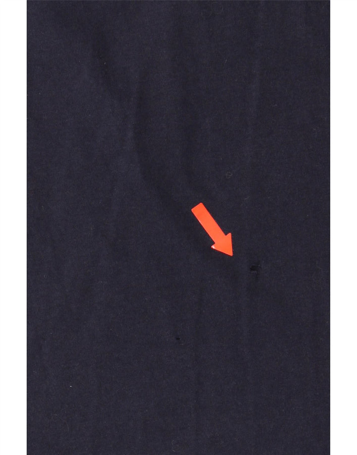 Camiseta Nike masculina gráfica top pequeno algodão azul marinho
