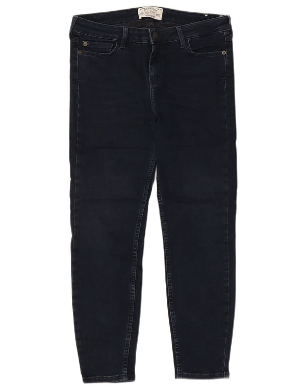Calça jeans feminina super skinny Fat Face UK 12 médio W30 L24 azul marinho