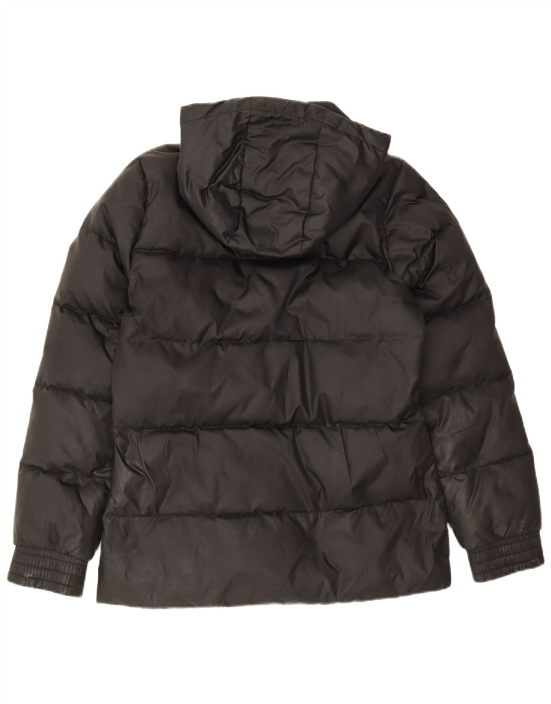 Jaqueta acolchoada com capuz feminina Adidas Reino Unido 8/10 poliéster preto pequeno