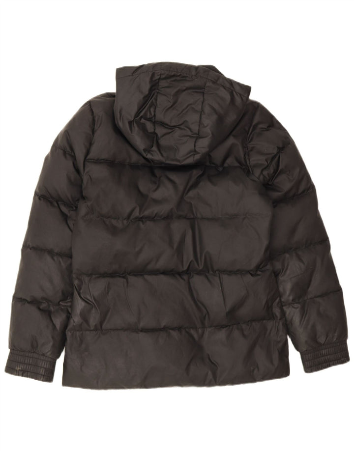 Jaqueta acolchoada com capuz feminina Adidas Reino Unido 8/10 poliéster preto pequeno