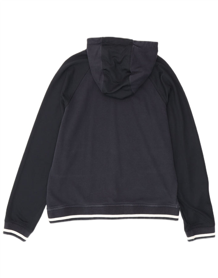 ARMANI EXCHANGE Suéter com capuz gráfico masculino grande algodão azul marinho