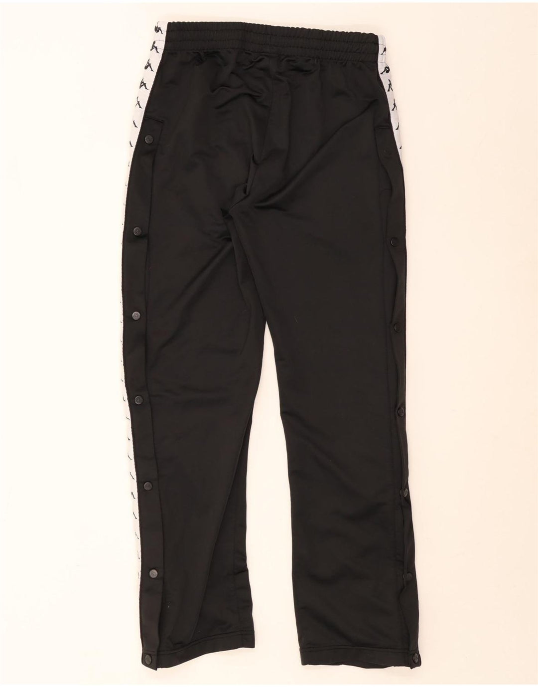 Calça masculina Kappa com estampa gráfica grande bloco colorido preto
