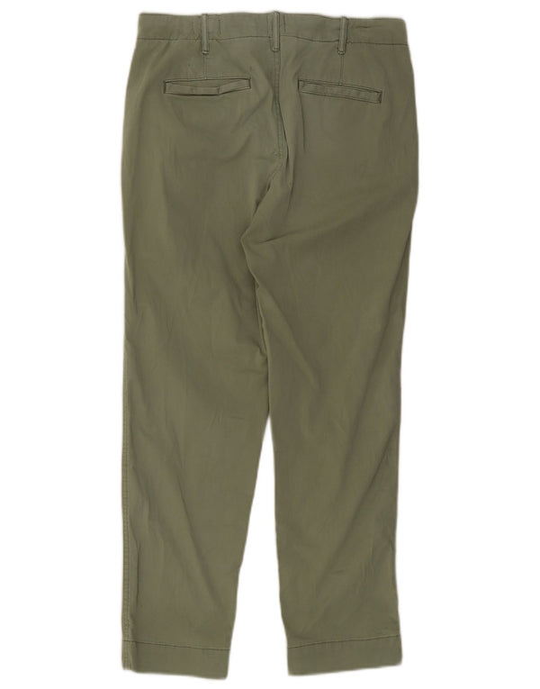 Calça chino reta feminina Gap UK 6 XS W28 L26 cáqui