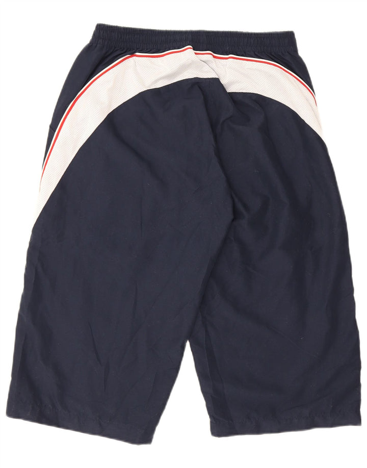 Bermuda esportiva Fila masculina gráfica bermuda média azul marinho colorblock