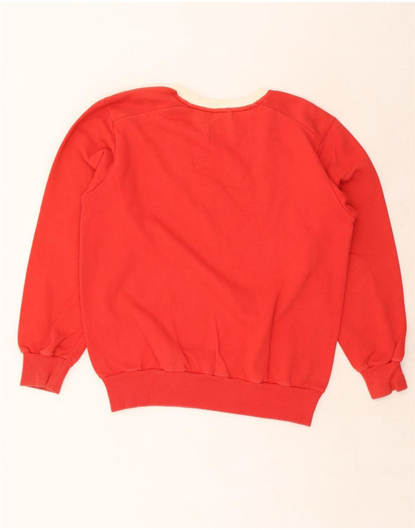 Puma Mens Graphic Moletom Jumper Pequeno Colorblock Vermelho