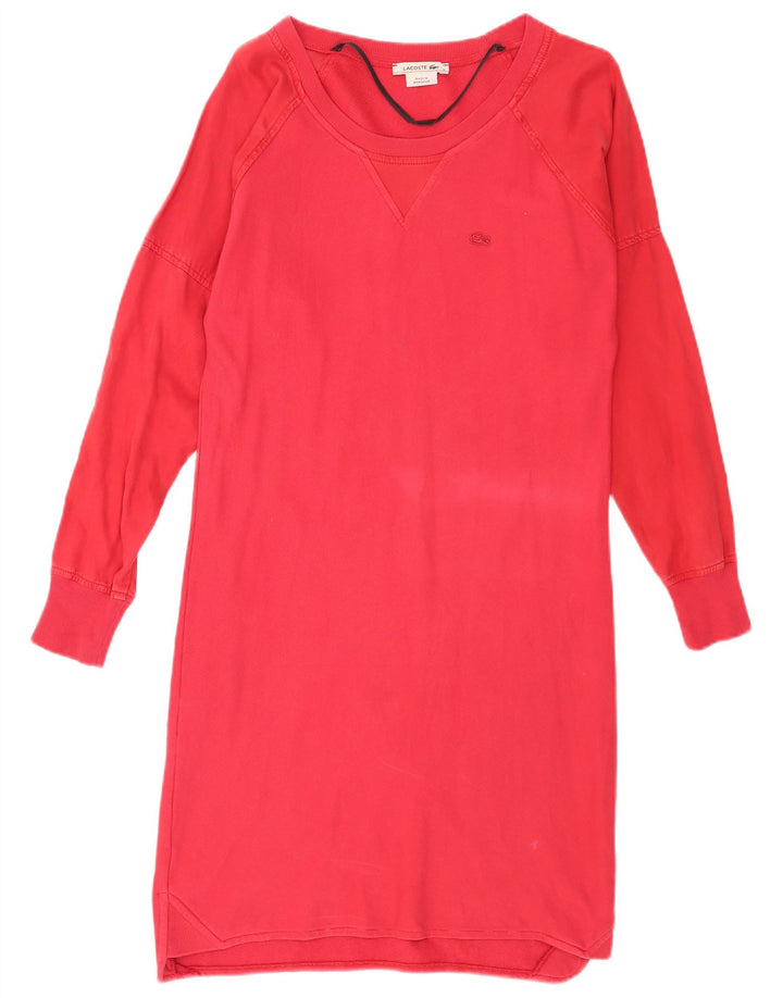 Lacoste moletom feminino vestido jumper EU 38 médio algodão vermelho
