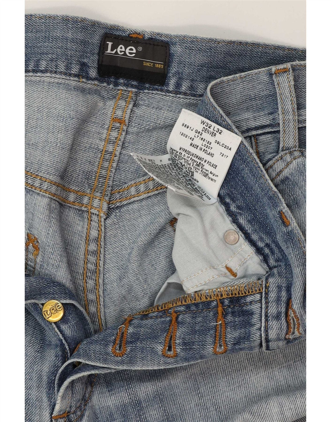 Lee Womens Denver Bootcut Jeans W32 L32 Azul Algodão