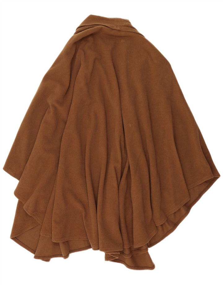 Casaco poncho feminino vintage tamanho único lã marrom