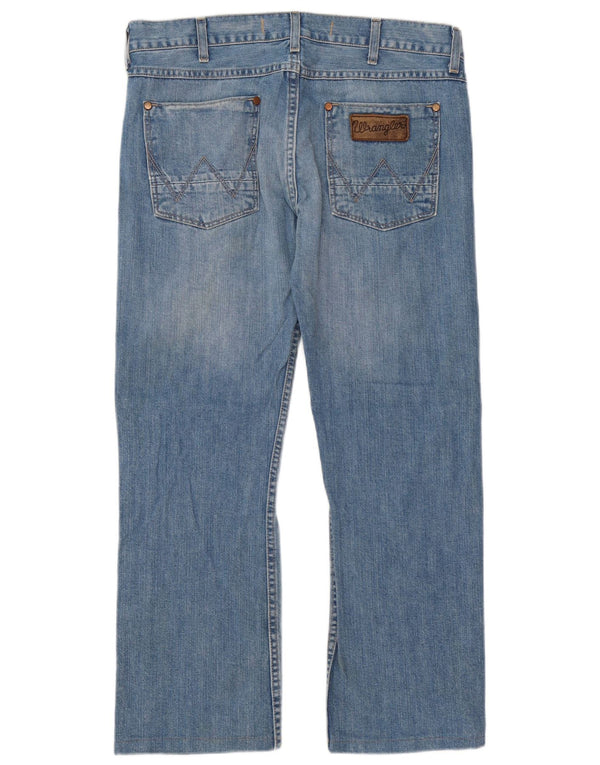 Wrangler Mens Ace Straight Jeans W33 L29 Azul Algodão