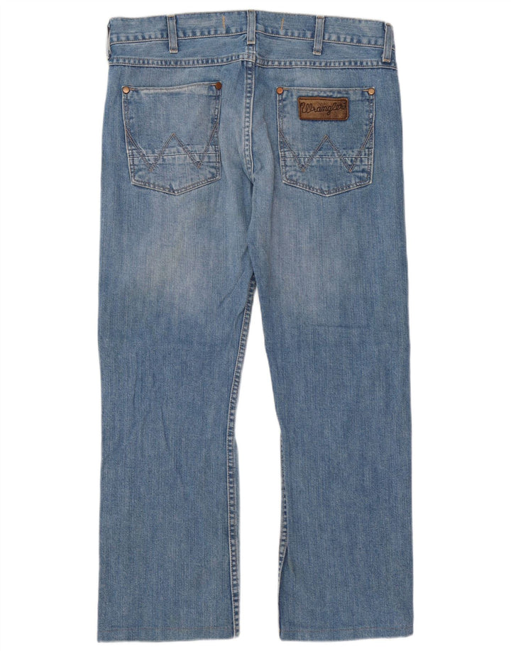 Wrangler Mens Ace Straight Jeans W33 L29 Azul Algodão