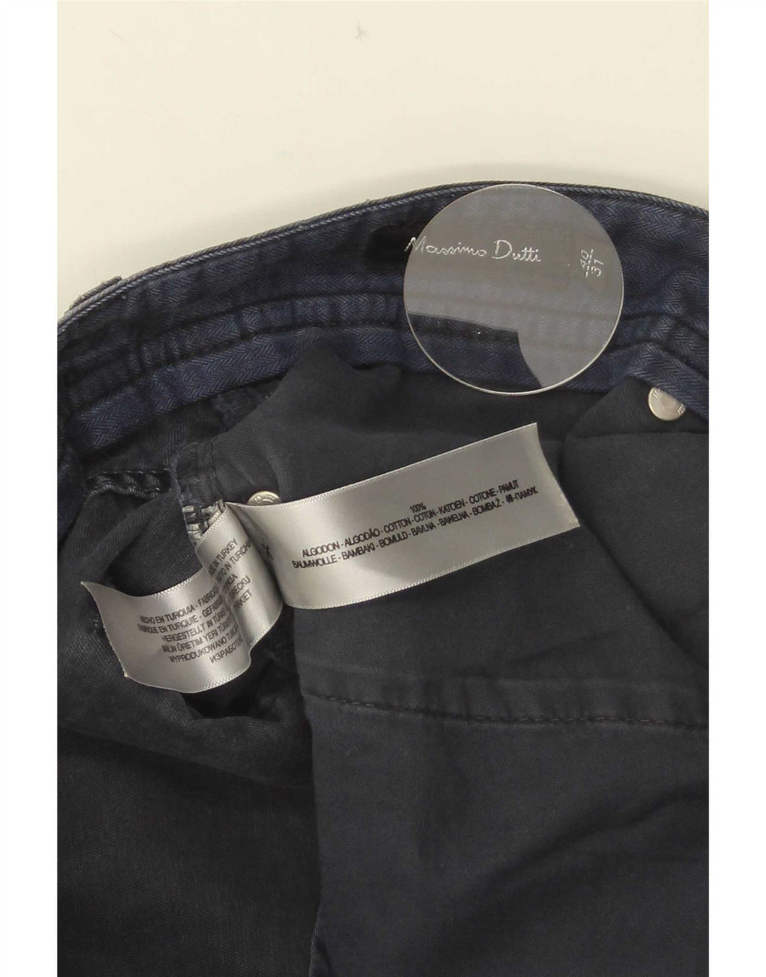 Jeans reto masculino Massimo Dutti EU 40 médio W31 L30 azul marinho algodão