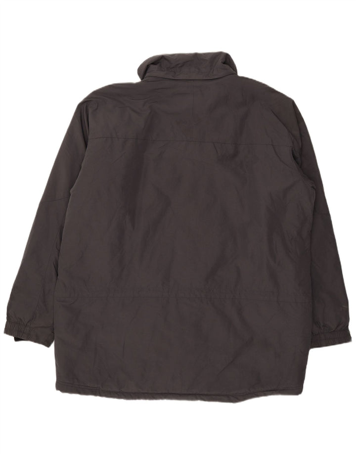 Jaqueta utilitária alta masculina L.L.Bean UK 42 XL cinza nylon