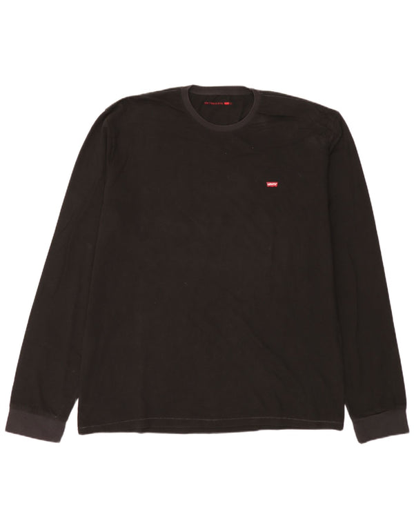 Top masculino Levi's manga comprida 2XL algodão preto